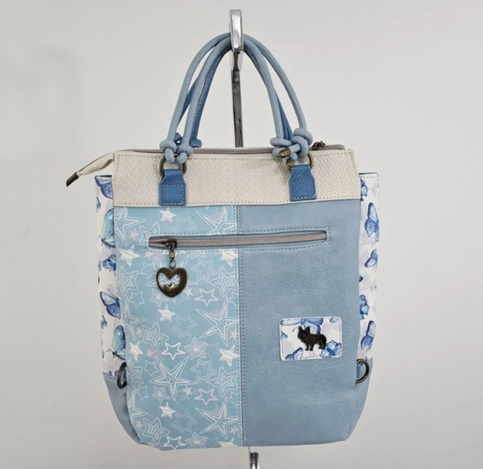 Spectacular Sweet Candy blue vintage dressing backpack bag – photo 3